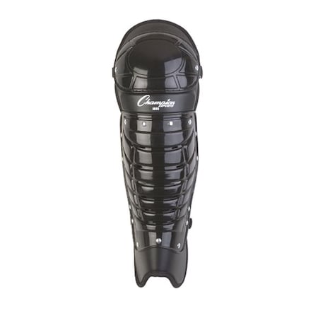 Champion Sports 16.5 in. Single Knee Umpire Leg Guard , Black CH55985
